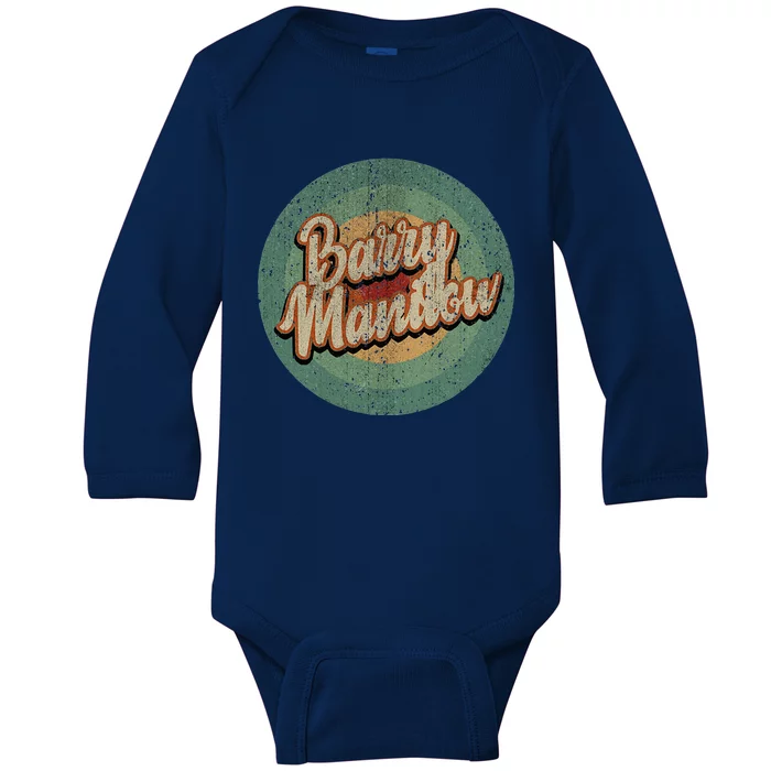 Barry Manilow Circle Retro Vintage Music Baby Long Sleeve Bodysuit