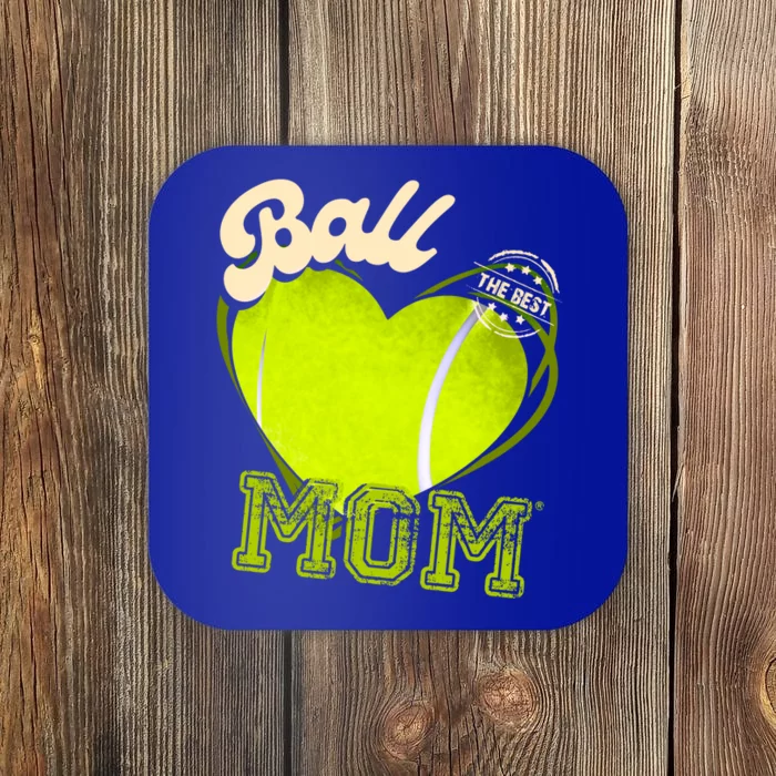 Ball Mom Cheer Tennis Mom Mother's Day Tennis Funny Gift Coaster