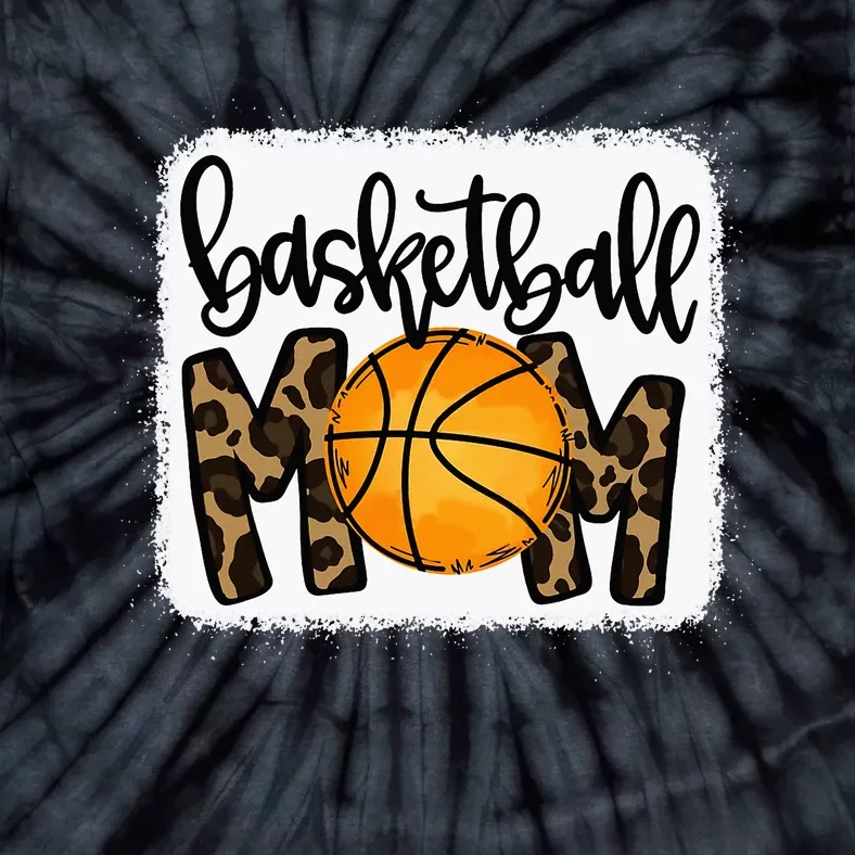 Basketball Mom Cute Leopard Basketball Gifts for Mama Tie-Dye T-Shirt