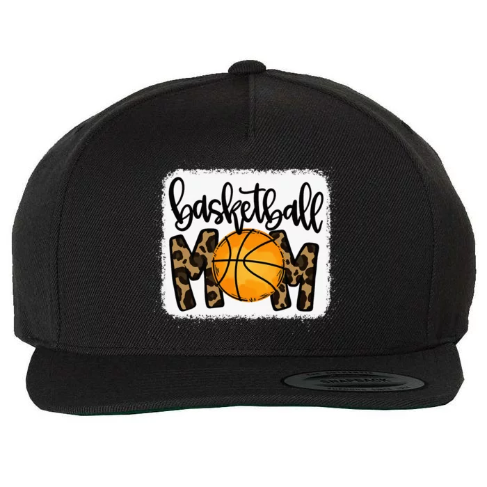 Basketball Mom Cute Leopard Basketball Gifts for Mama Wool Snapback Cap