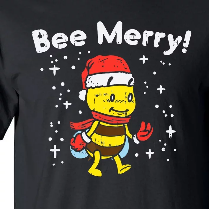 Bee Merry Cute Christmas Winter Holidays Pajama Pun Tall T-Shirt