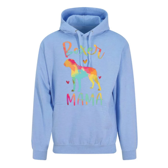 Boxer Mama Colorful Boxer Gifts Dog Mom Unisex Surf Hoodie