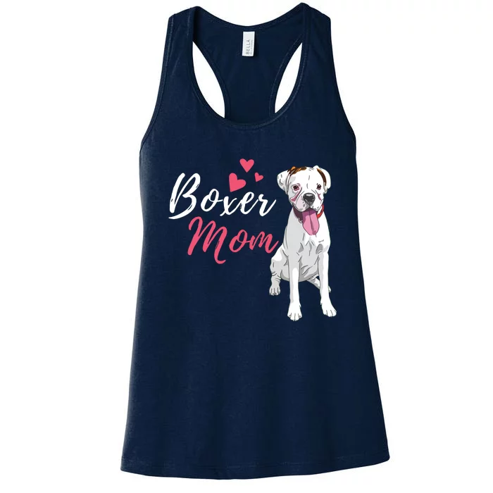 Boxer Mom Cute German Boxer Lover Dog Owner Women's Racerback Tank