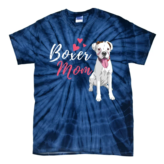 Boxer Mom Cute German Boxer Lover Dog Owner Tie-Dye T-Shirt