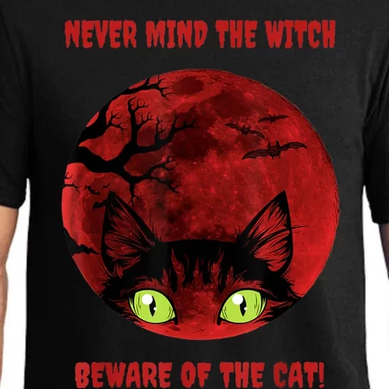 Blood Moon Cat Never Mind The Witch Gift Pajama Set