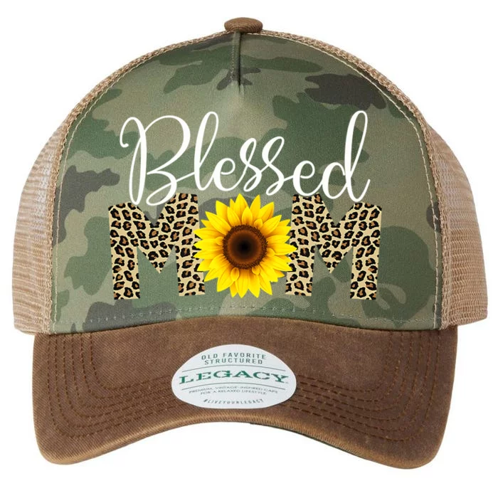 Blessed Mom Cheetah Sunflower Legacy Tie Dye Trucker Hat