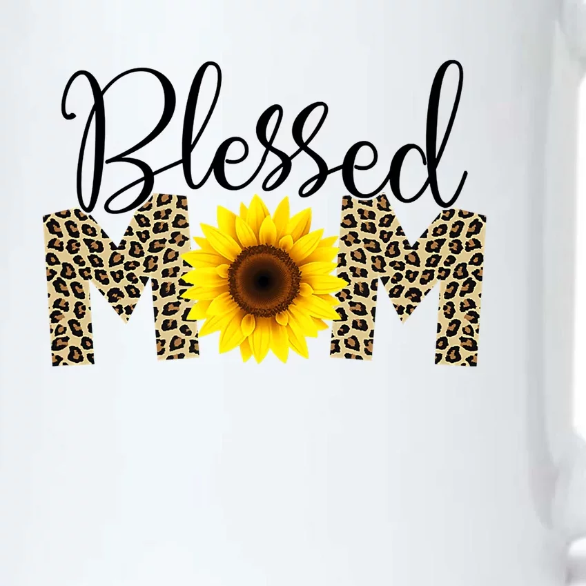 Blessed Mom Cheetah Sunflower Black Color Changing Mug