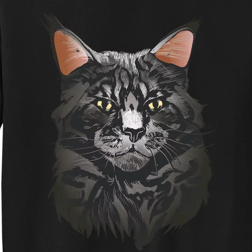 British Maine Coon Cat Portrait Sweatshirt