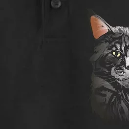 British Maine Coon Cat Portrait Dry Zone Grid Performance Polo