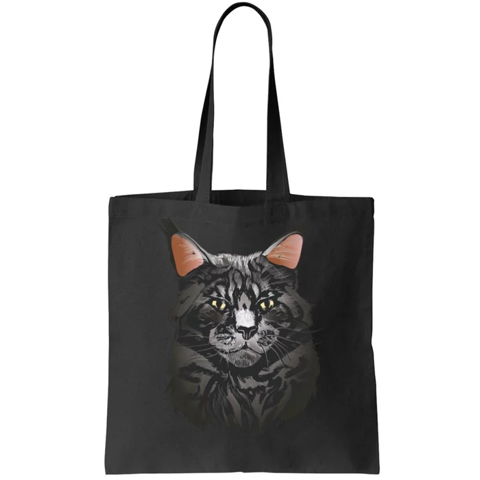 British Maine Coon Cat Portrait Tote Bag