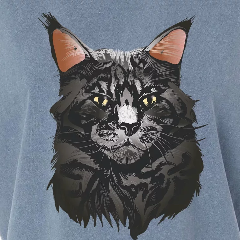 British Maine Coon Cat Portrait Garment-Dyed Women's Muscle Tee