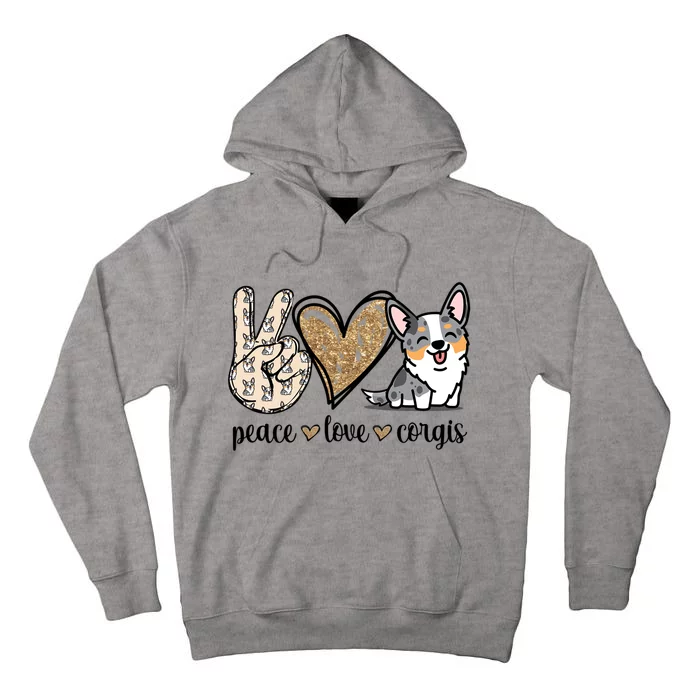 Blue Merle Corgi Gift Tall Hoodie