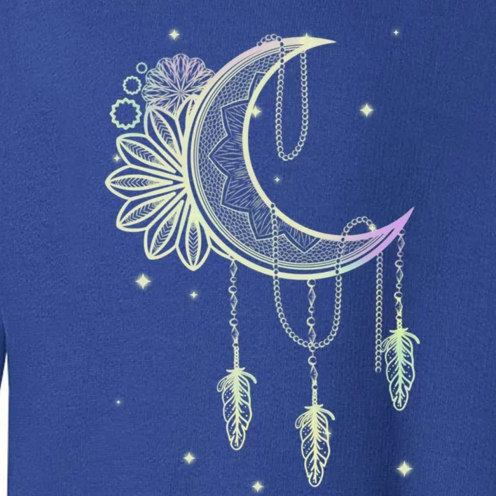 Boho Moon Celestial Body Astrology Dreamcatcher Pastel Goth Gift Toddler Sweatshirt