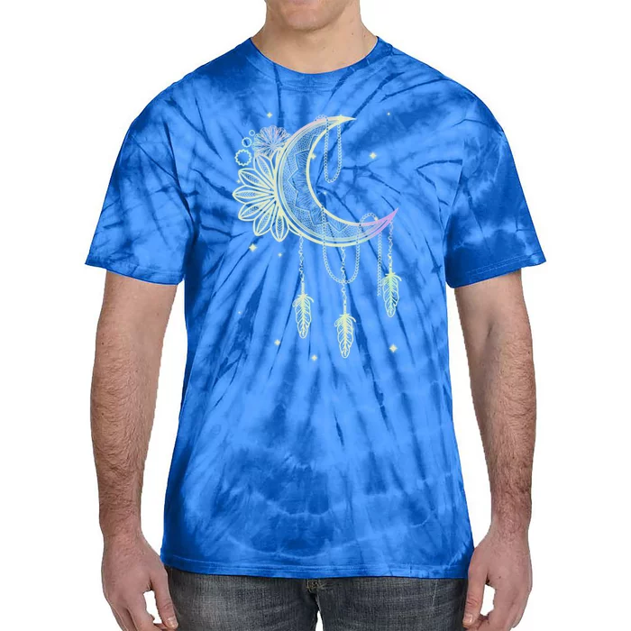 Boho Moon Celestial Body Astrology Dreamcatcher Pastel Goth Gift Tie-Dye T-Shirt