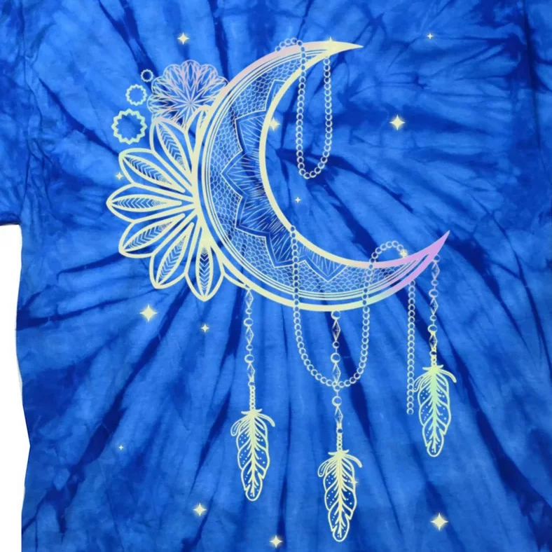 Boho Moon Celestial Body Astrology Dreamcatcher Pastel Goth Gift Tie-Dye T-Shirt