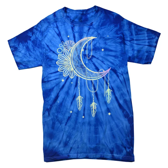 Boho Moon Celestial Body Astrology Dreamcatcher Pastel Goth Gift Tie-Dye T-Shirt