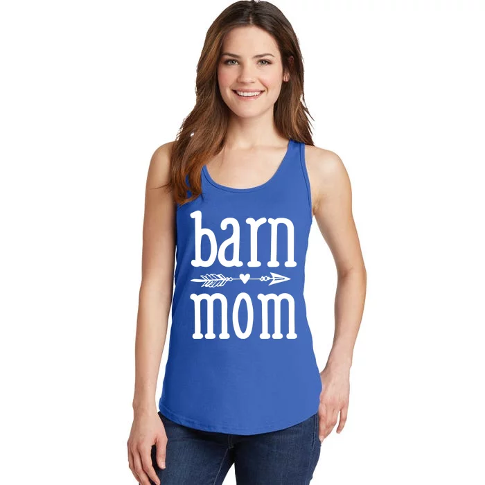 Barn Mom Cute Horseback Riding Lesson Equestrian Gift Ladies Essential Tank