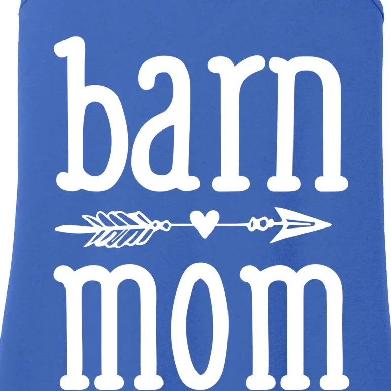 Barn Mom Cute Horseback Riding Lesson Equestrian Gift Ladies Essential Tank