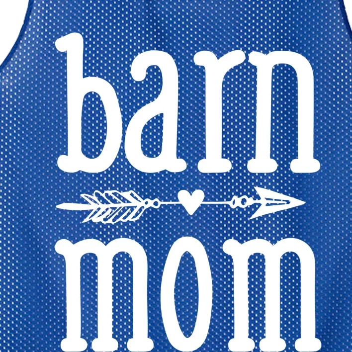 Barn Mom Cute Horseback Riding Lesson Equestrian Gift Mesh Reversible Basketball Jersey Tank