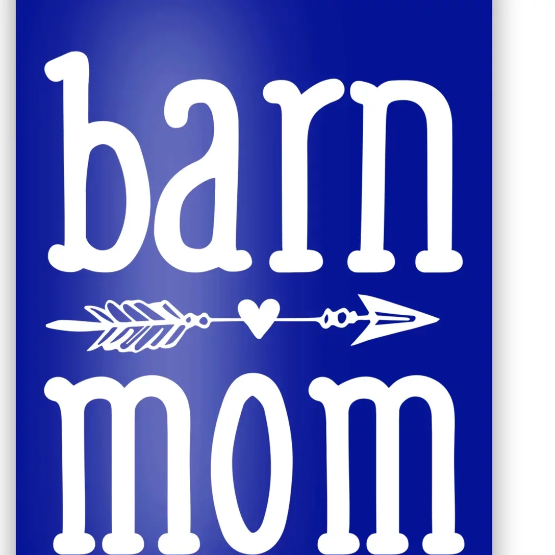 Barn Mom Cute Horseback Riding Lesson Equestrian Gift Poster