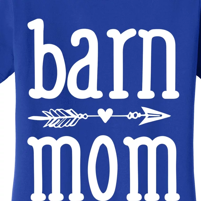 Barn Mom Cute Horseback Riding Lesson Equestrian Gift Women's T-Shirt