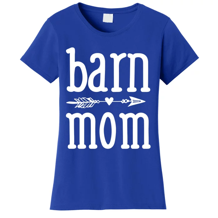 Barn Mom Cute Horseback Riding Lesson Equestrian Gift Women's T-Shirt