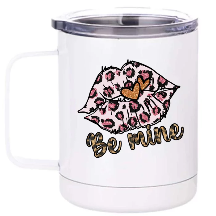 Be Mine Couple Lovers Big Red Heart Valentines Day Gift Front & Back 12oz Stainless Steel Tumbler Cup