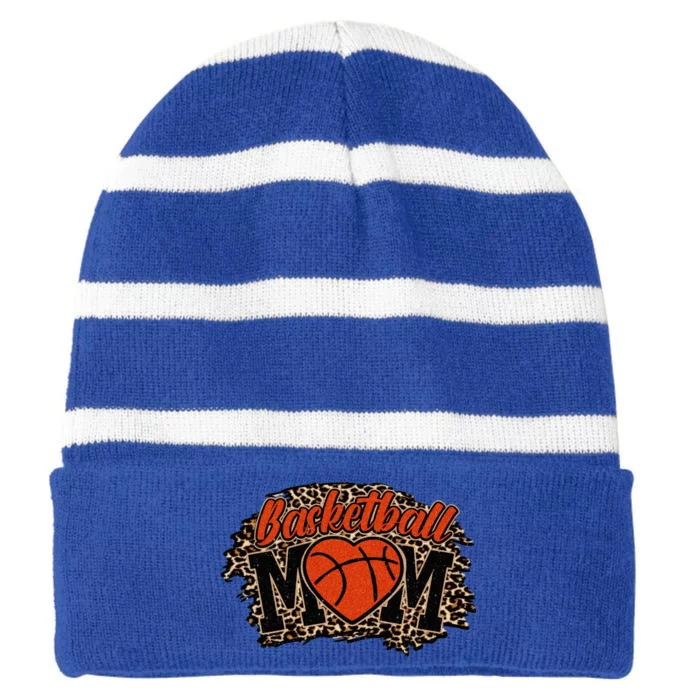 Basketball Mom Cool Gift Basketball Gift Striped Beanie with Solid Band