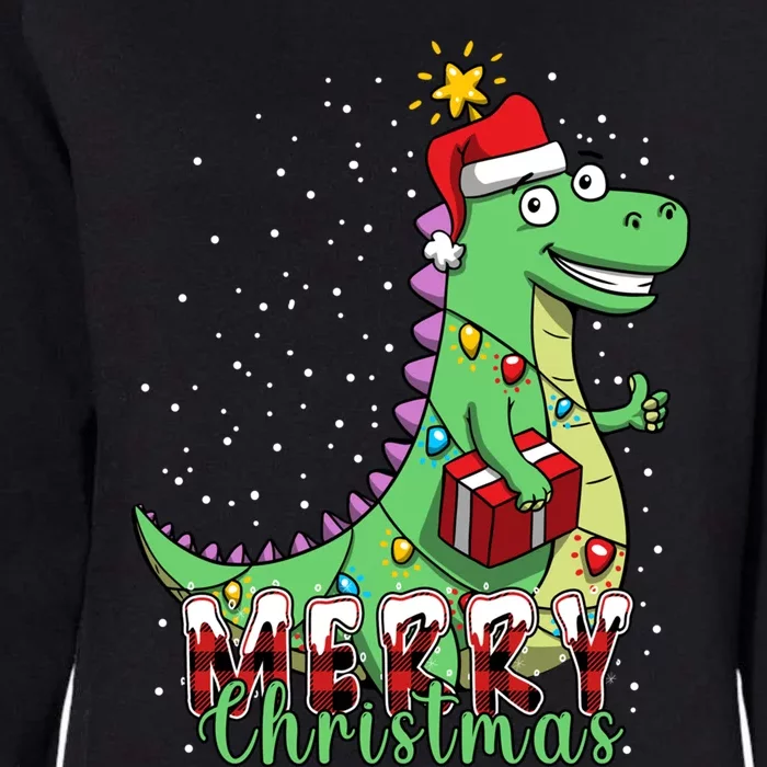 Boys Merry Christmas Tree Dinosaur Tmeaningful Giftrex Xmas Pajama Gift Womens California Wash Sweatshirt