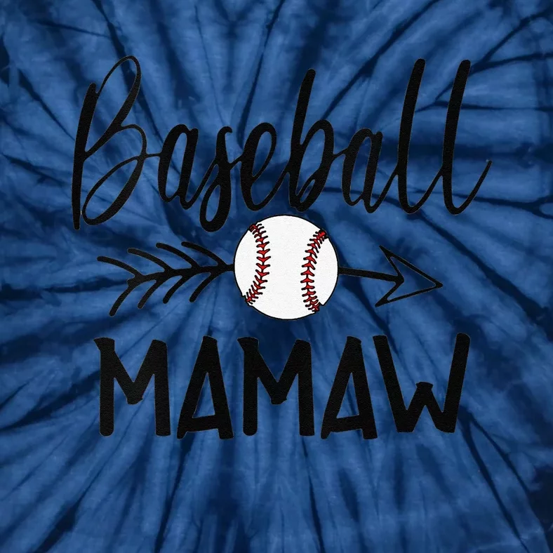 Baseball Mamaw Cute Arrow Fathers Mothers Xmas Day Tie-Dye T-Shirt