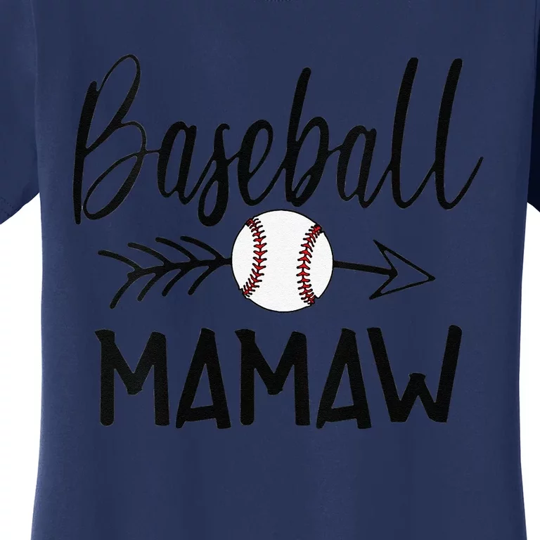 Baseball Mamaw Cute Arrow Fathers Mothers Xmas Day Women's T-Shirt