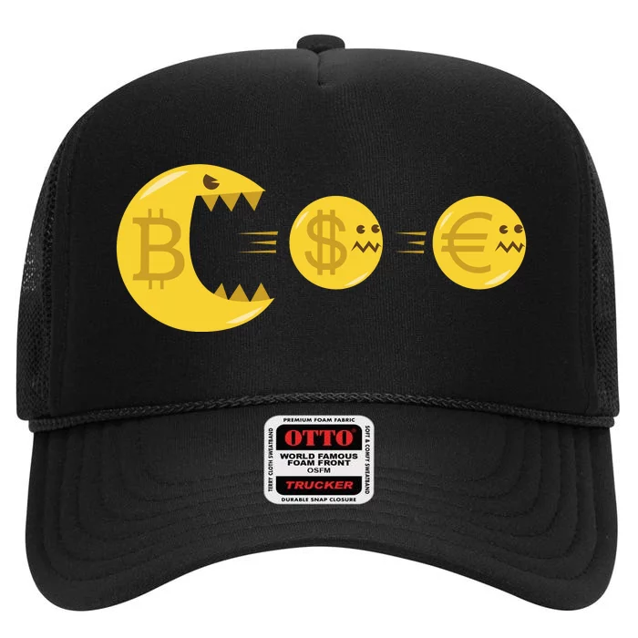 Bitcoin Monster Crypto High Crown Mesh Trucker Hat