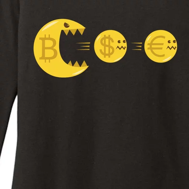 Bitcoin Monster Crypto Womens CVC Long Sleeve Shirt