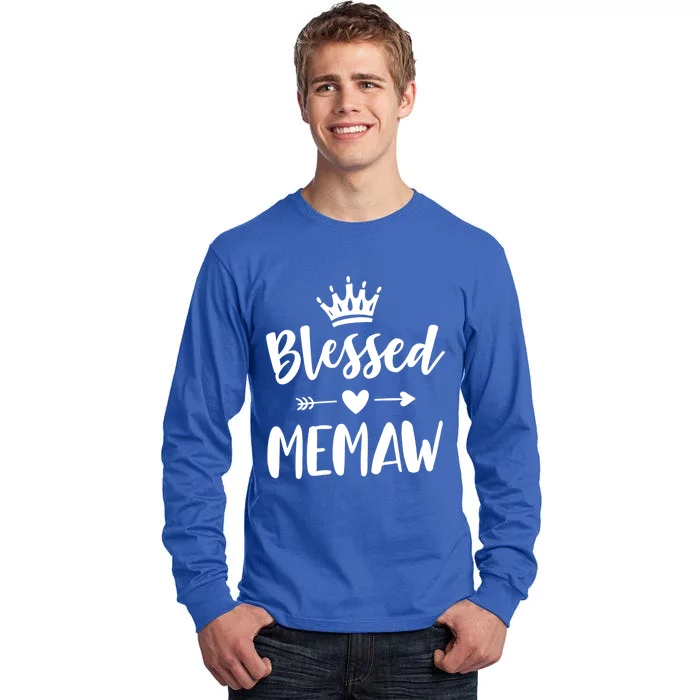 Blessed Memaw Cute Grandma Mothers Day Idea Memaw Gift Tall Long Sleeve T-Shirt