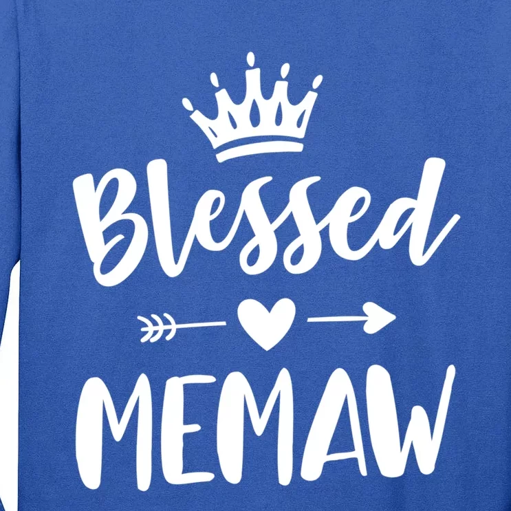 Blessed Memaw Cute Grandma Mothers Day Idea Memaw Gift Tall Long Sleeve T-Shirt