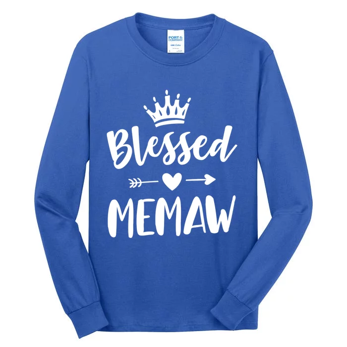 Blessed Memaw Cute Grandma Mothers Day Idea Memaw Gift Tall Long Sleeve T-Shirt