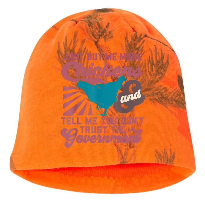 Buy Me Chickens And Tell Me You Don't Trust The Government Kati - Camo Knit Beanie