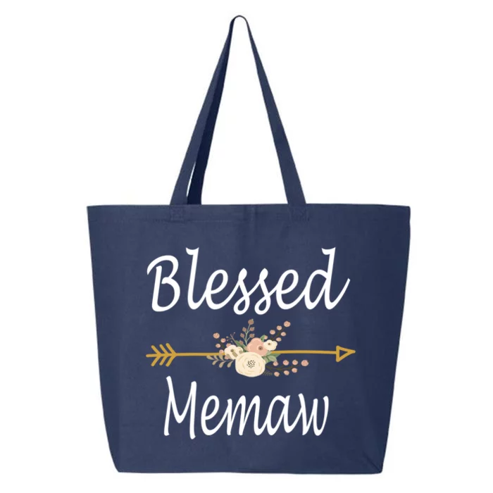 Blessed Memaw Cute Gift Mothers Day Funny Gift Cute Gift 25L Jumbo Tote