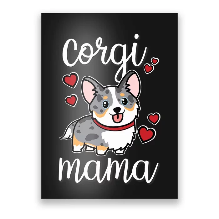 Blue Merle Corgi Poster