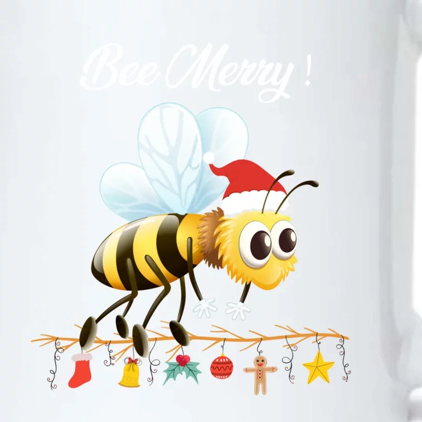 Bee Merry Christmas Funny Costume Xmas Gift Black Color Changing Mug