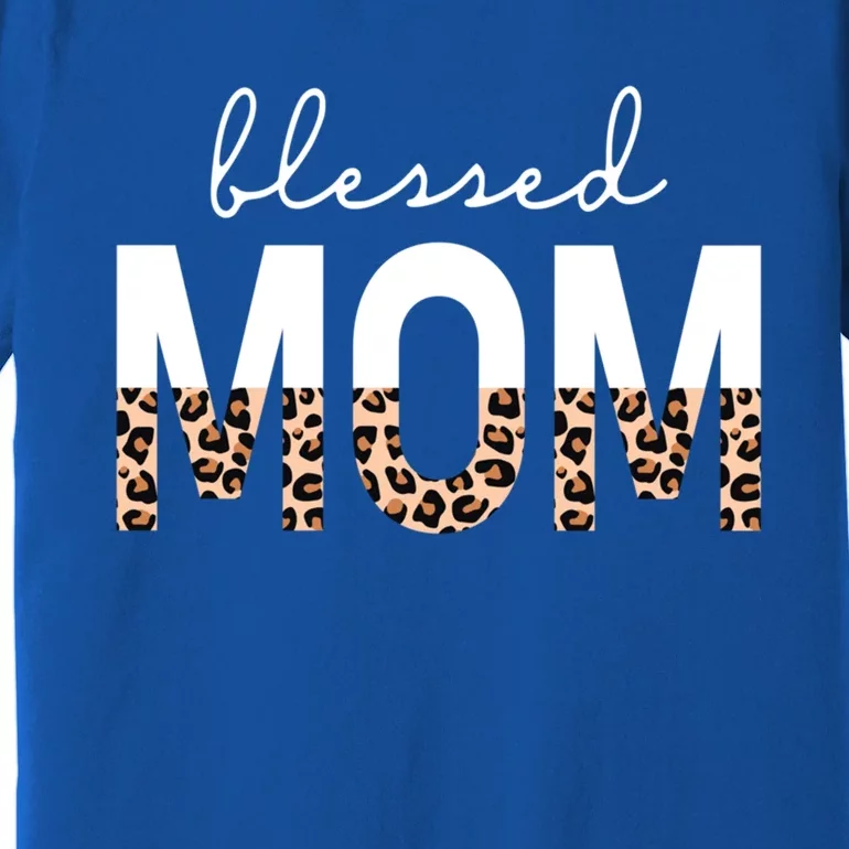 Blessed Mom Cheetah Print Gift Premium T-Shirt