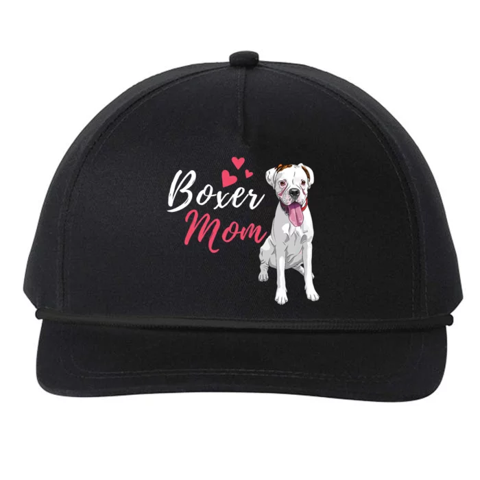 Boxer Mom Cute German Boxer Lover Dog Owner Snapback Five-Panel Rope Hat