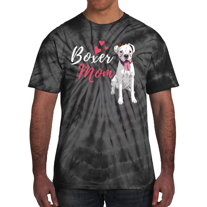 Boxer Mom Cute German Boxer Lover Dog Owner Tie-Dye T-Shirt