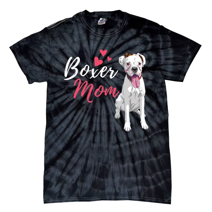 Boxer Mom Cute German Boxer Lover Dog Owner Tie-Dye T-Shirt