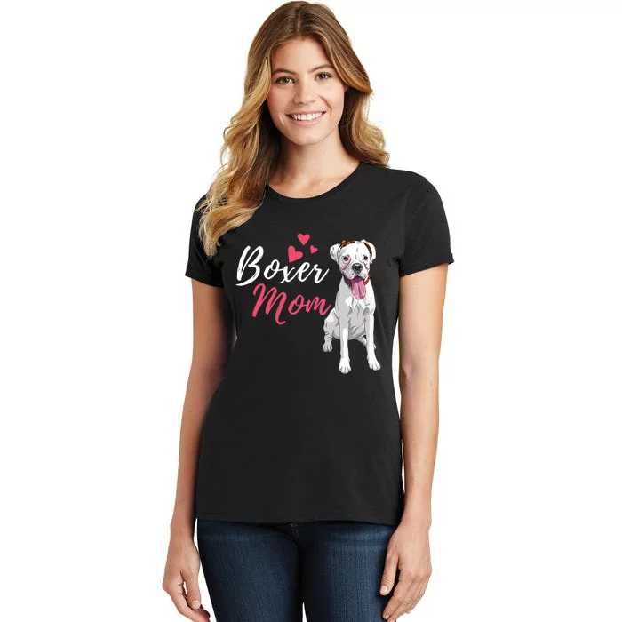 Boxer Mom Cute German Boxer Lover Dog Owner Women's T-Shirt