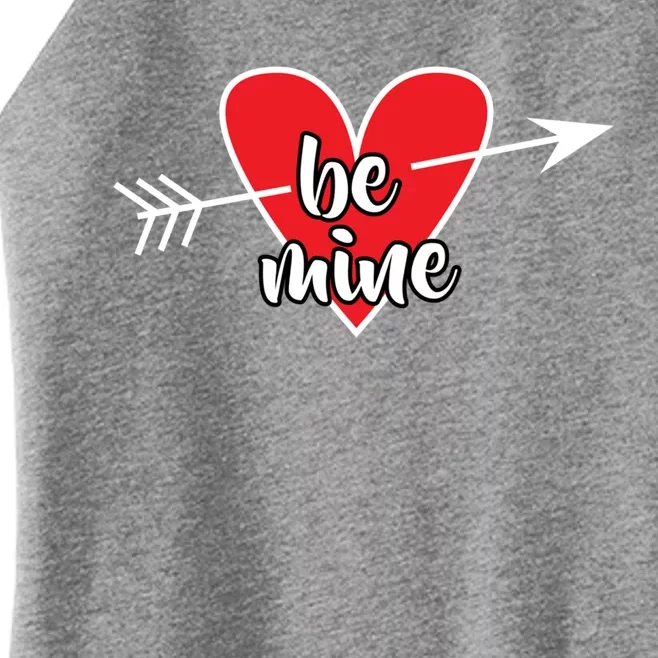 Be Mine Cute Heart Arrow Funny Valentines Day Love Lover Gift Women’s Perfect Tri Rocker Tank