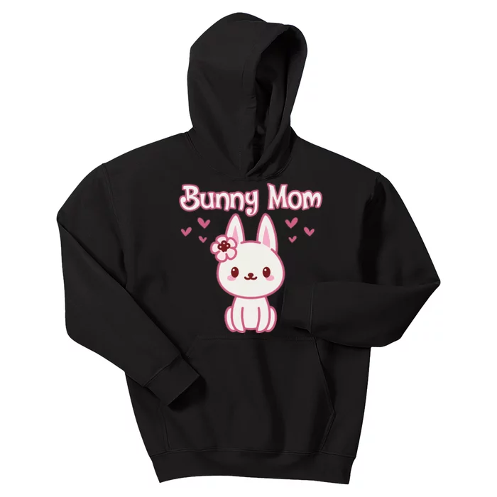 BUNNY MOM Cute Kawaii Baby Bunny Rabbit Pet Owner Kids Hoodie