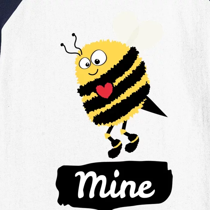 Be Mine Cute Funny Bee Bumblebee Honeybee Valentine's Day Gift Baseball Sleeve Shirt