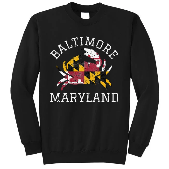 Baltimore Maryland Crab State Flag Home Travel Vintage Sweatshirt