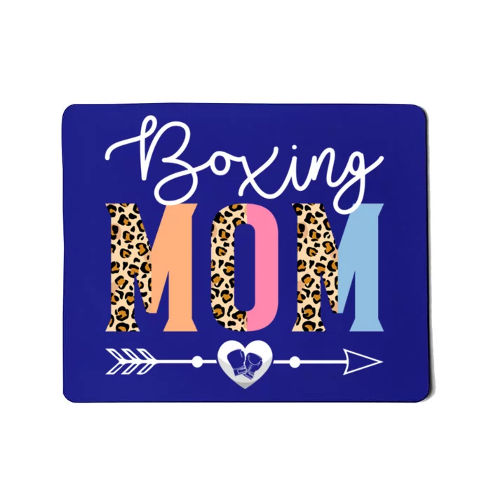 Boxing Mom Cute Boxing Game Mother's Day Leopard Funny Gift Mousepad